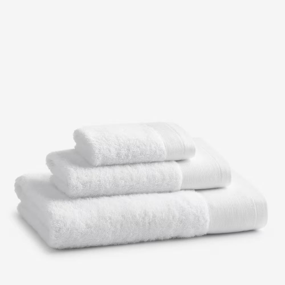 Organic White Solid Cotton Single Hand Towel