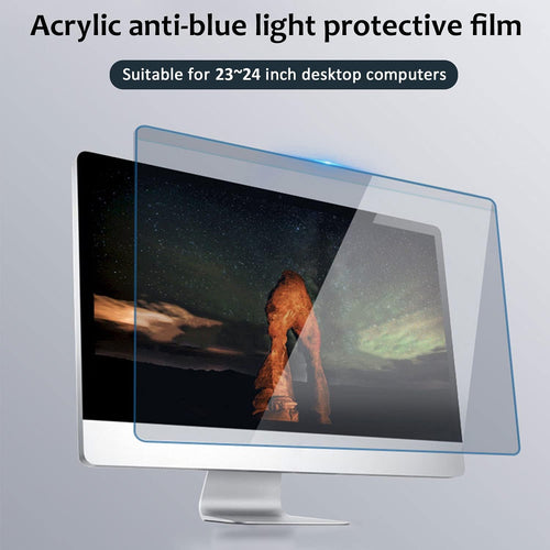 23-24 Inch Blue Light Blocking Screen Protector Panel, Hanging Type Acrylic Filter with Eye Protection for 23, 23.6, 23.8, 24 Inch Diagonal LED PC Widescreen Monitor (W 21.2" X H 13.4")
